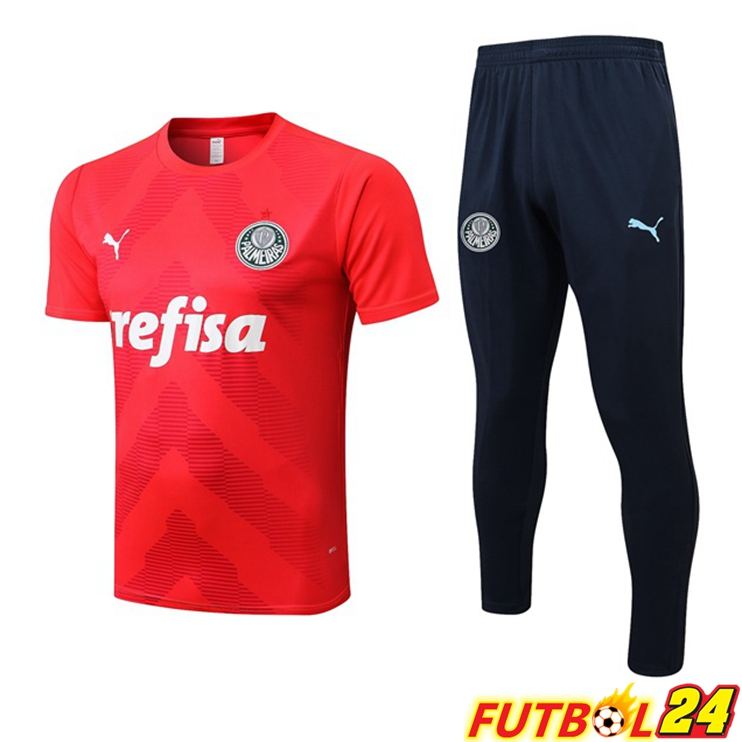 Camiseta Entrenamiento Palmeiras + Pantalones Rojo 2022/2023
