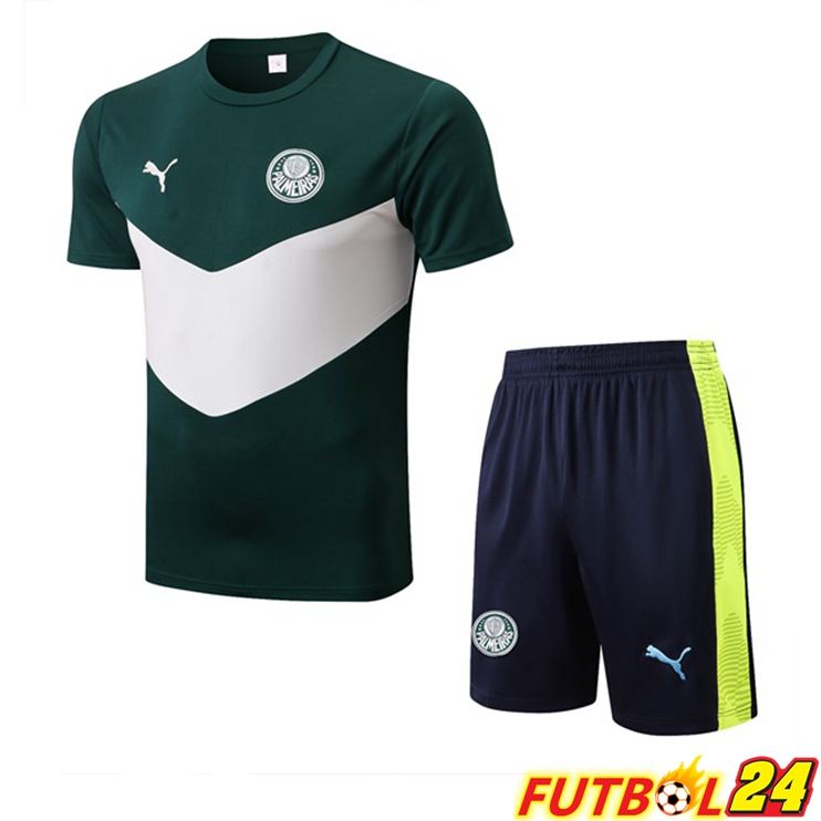 Camiseta Entrenamiento Palmeiras + Cortos Verde Blanco 2022/2023