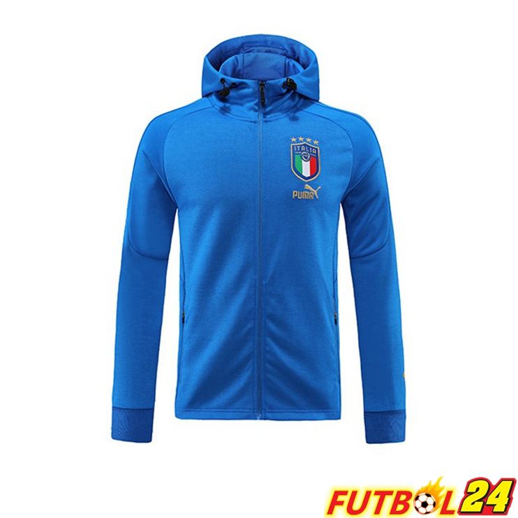 Chaqueta Con Capucha Italia Azul 2022/2023