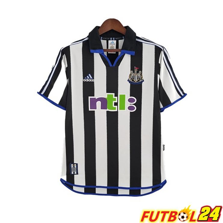 Camisetas De Futbol Newcastle United Primera Retro Negro Blanco 2000-2001