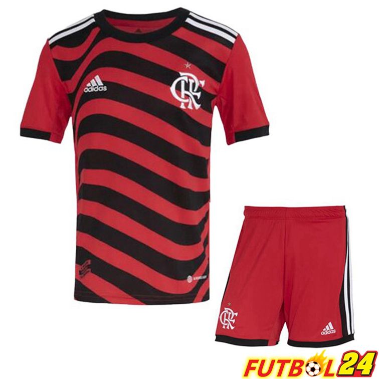 Camisetas De Futbol Flamengo Niño Tercera Roja 22/23