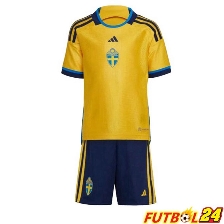 Camisetas De Futbol Suecia Niño Primera Amarillo 22/23