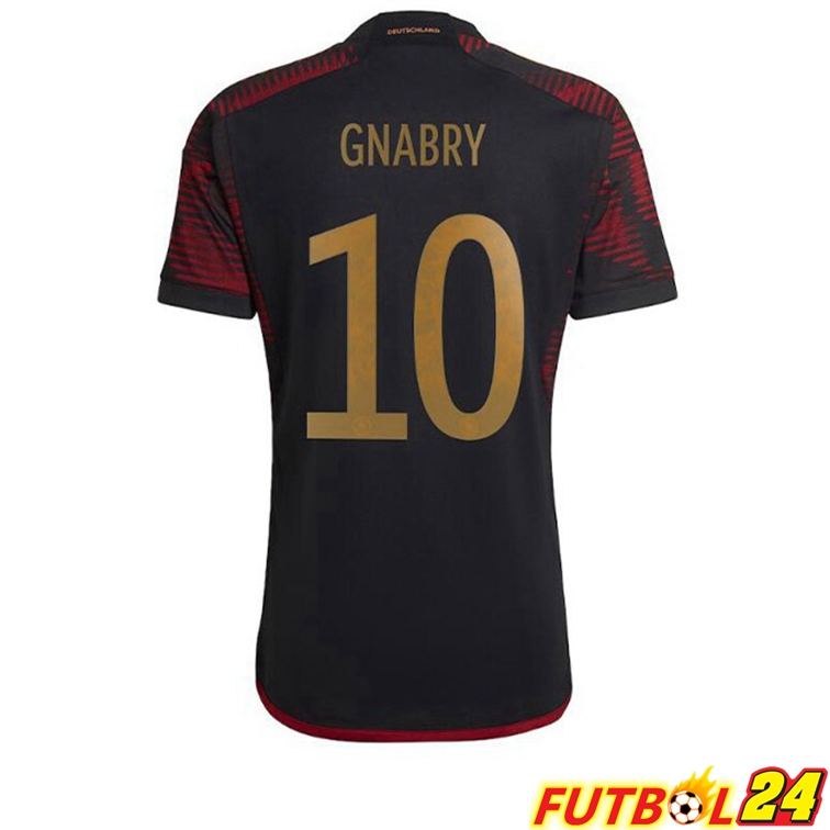 Camiseta Alemania (GNABRY 10) Segunda Negro Copa del mundo 2022