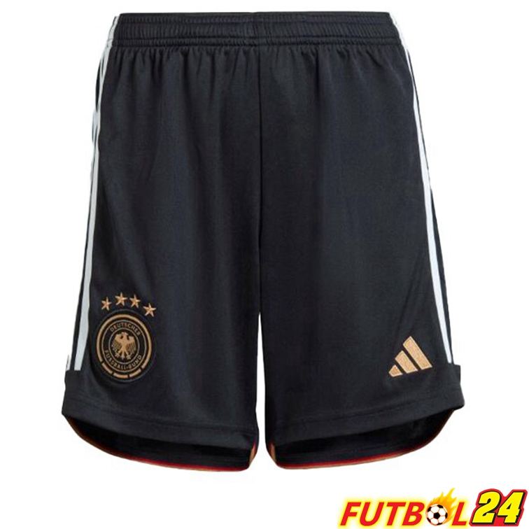 Cortos de Futbol Alemania Primera Negro Blanco 22/23