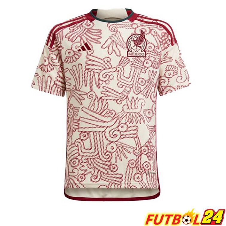 Camisetas De Futbol Mexico Segunda Blanco Roja Copa del mundo 2022
