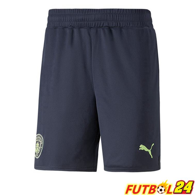Cortos de Futbol Manchester City Tercera Verde Negro 22/23