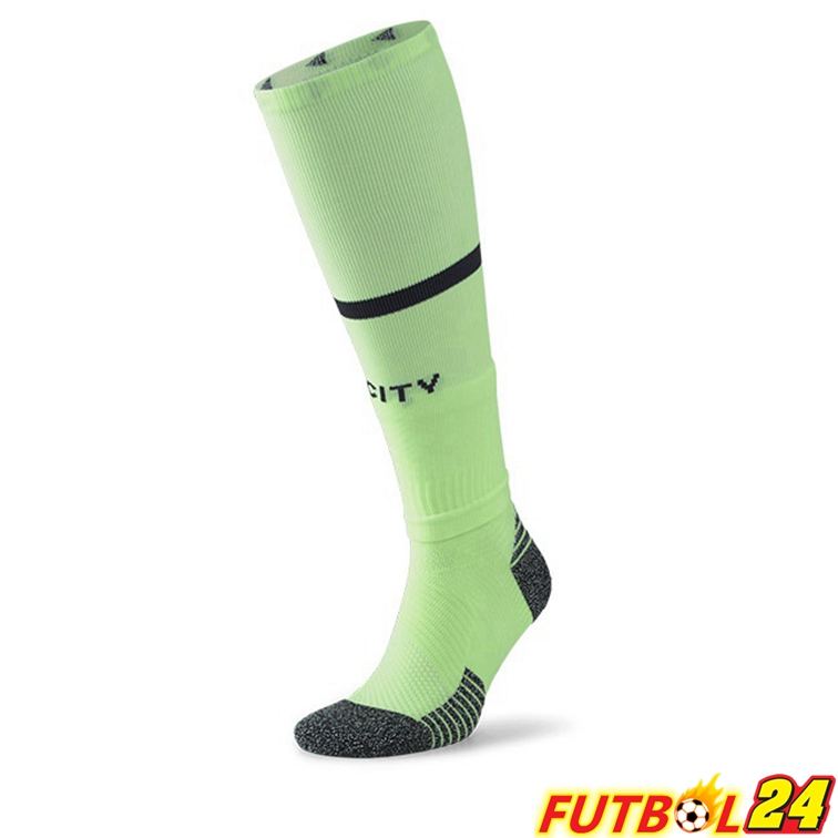 Calcetines De Futbol Manchester City Tercera Verde Negro 22/23