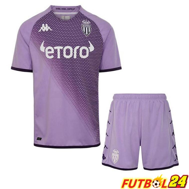 Camisetas De Futbol AS Monaco Niño Tercera Purpura 22/23