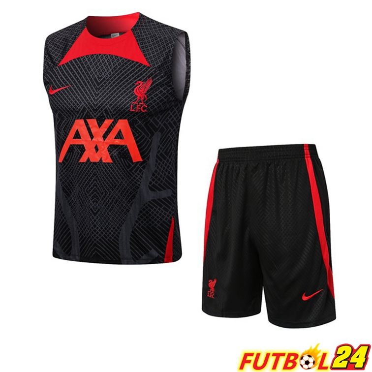 Chaleco De Futbol FC Liverpool + Cortos Negro 22/23
