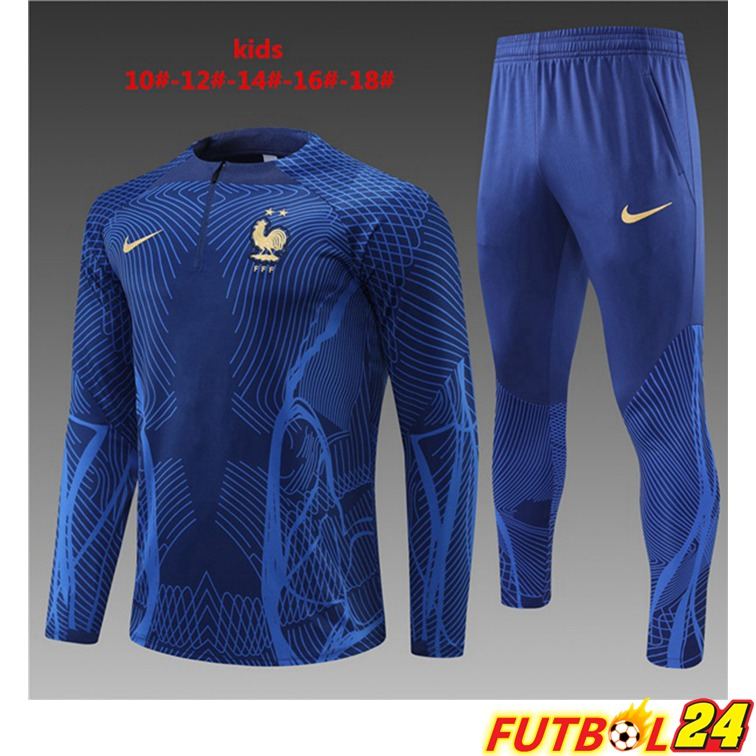 Chandal Futbol Francia Niño Azul Royal 22/23