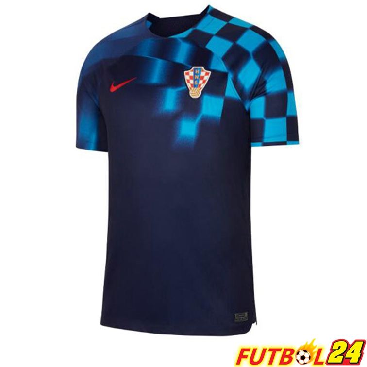 Camisetas De Futbol Croacia Segunda Negro Azul Copa del mundo 2022