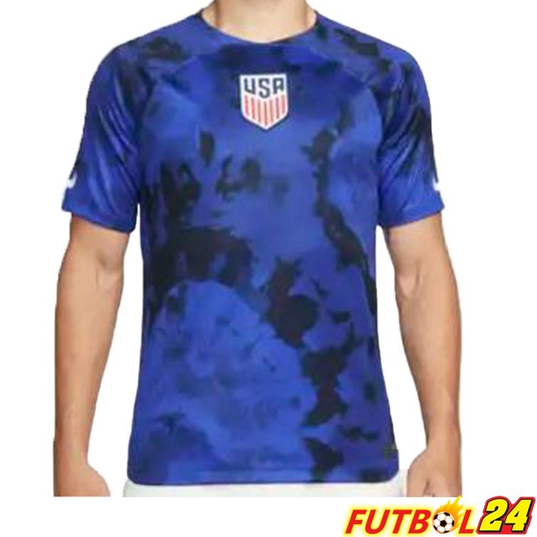 Camisetas De Futbol Estados Unidos Segunda Azul Copa del mundo 2022