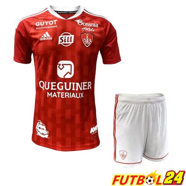 Camisetas De Futbol Stade Brestois Ninos Primera Rojo 22/23