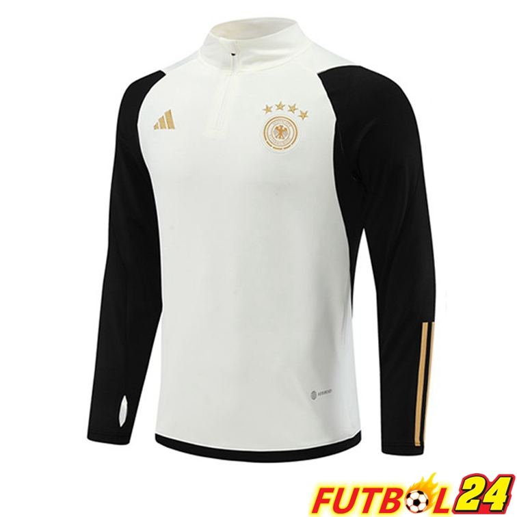 Sudadera De Entrenamiento Alemania Blanco Negro 22/23