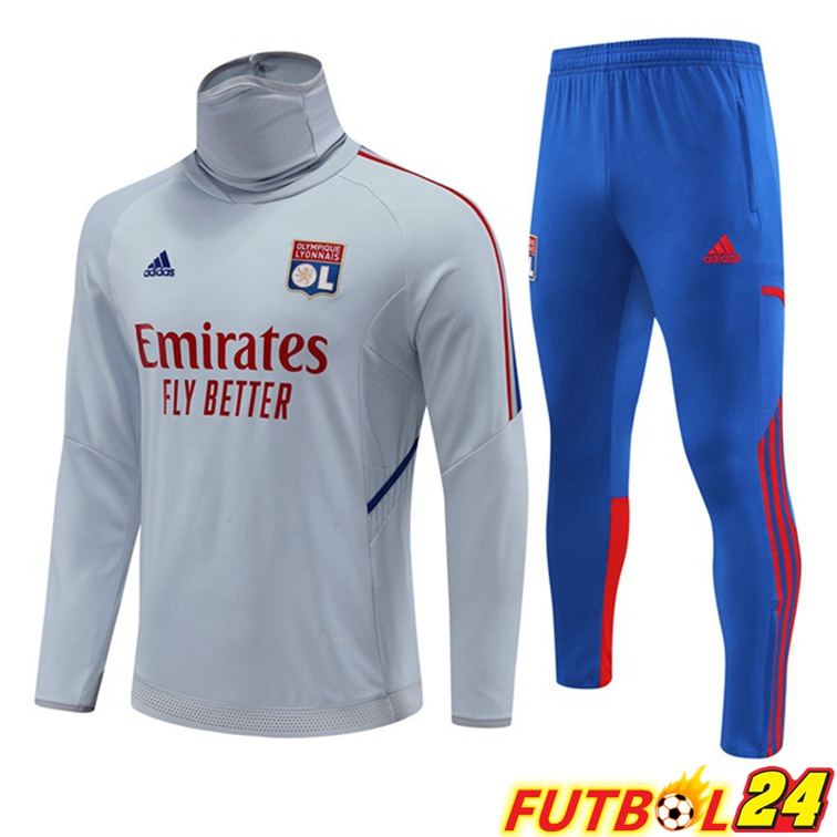 Chandal Futbol Lyon OL Cuello Alto Gris 22/23