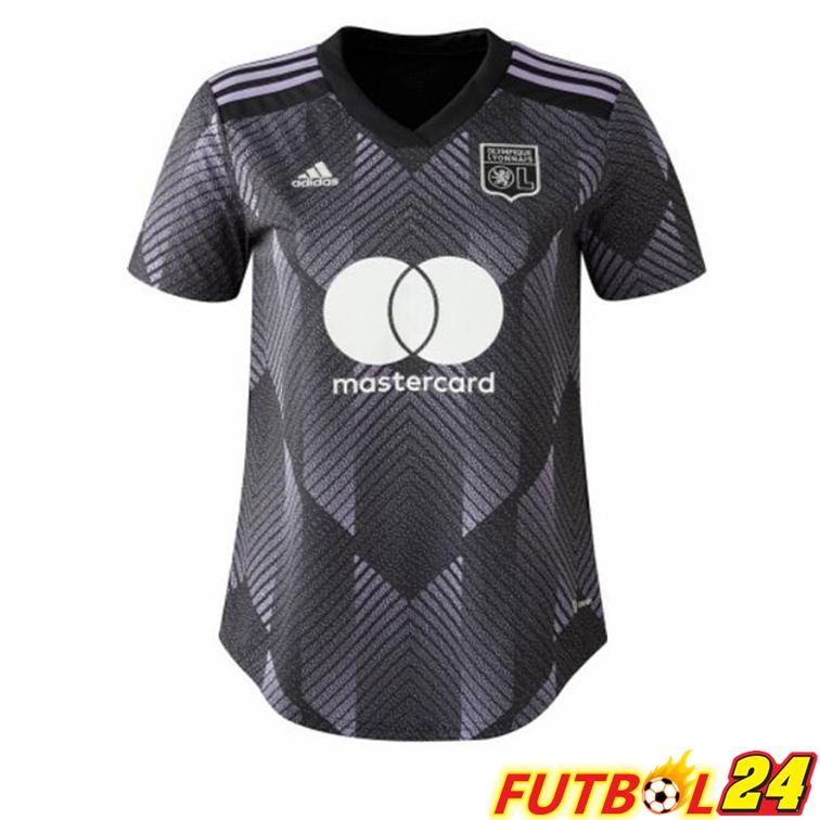 Camisetas De Futbol Lyon OL Mujer Tercera Negro 22/23