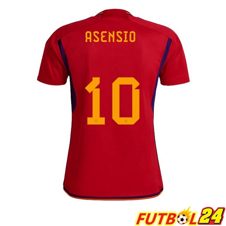 Camisetas De Futbol España (ASENSIO 10) Primera Rojo Copa Del Mundo 2022