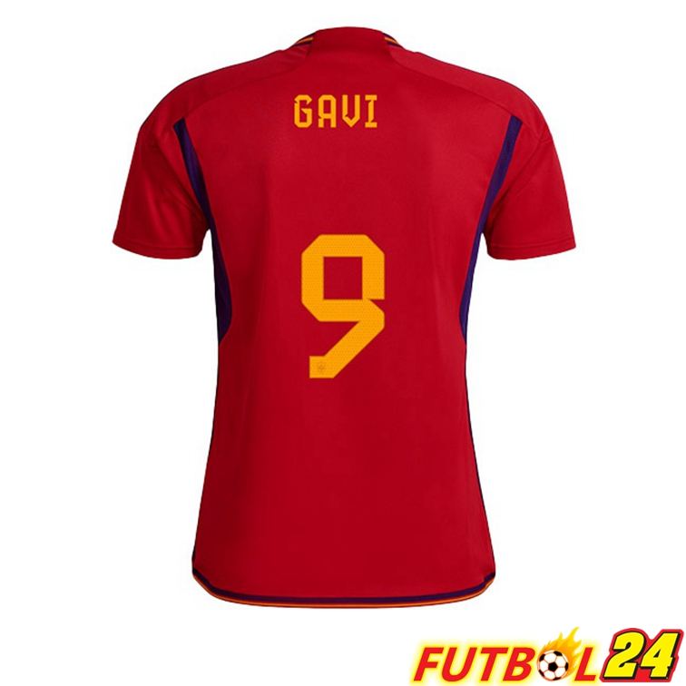 Camisetas De Futbol España (GAVI 9) Primera Rojo Copa Del Mundo 2022