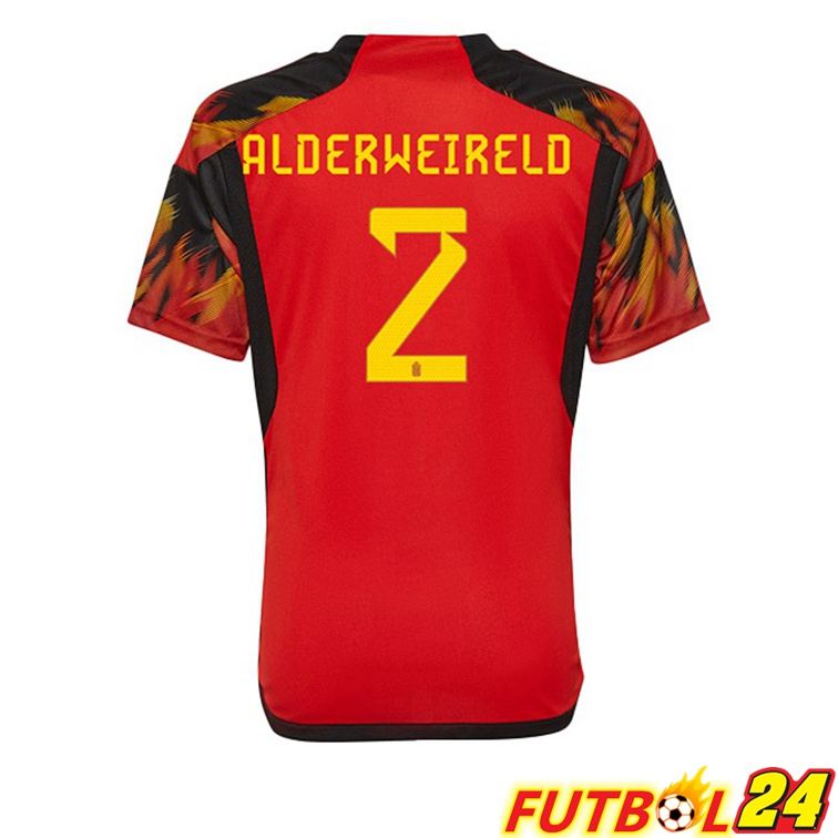 Camisetas De Futbol Belgica (ALDERWEIRELD 2) Primera Rojo Copa Del Mundo 2022