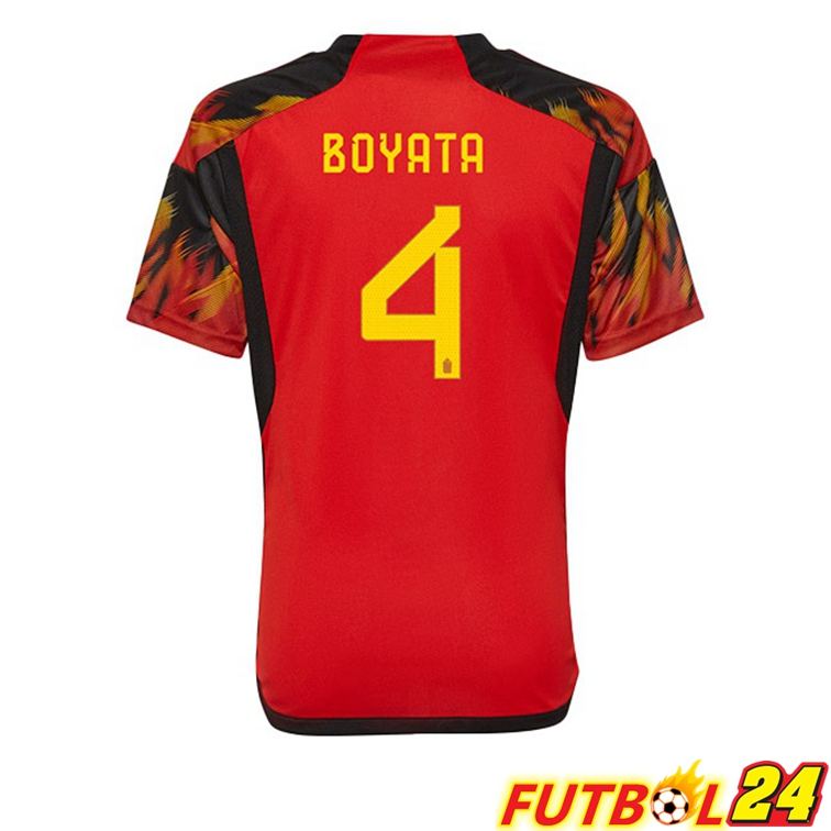 Camisetas De Futbol Belgica (BOYATA 4) Primera Rojo Copa Del Mundo 2022