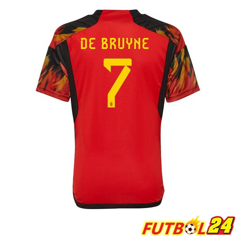 Camisetas De Futbol Belgica (DE BRUYNE 7) Primera Rojo Copa Del Mundo 2022