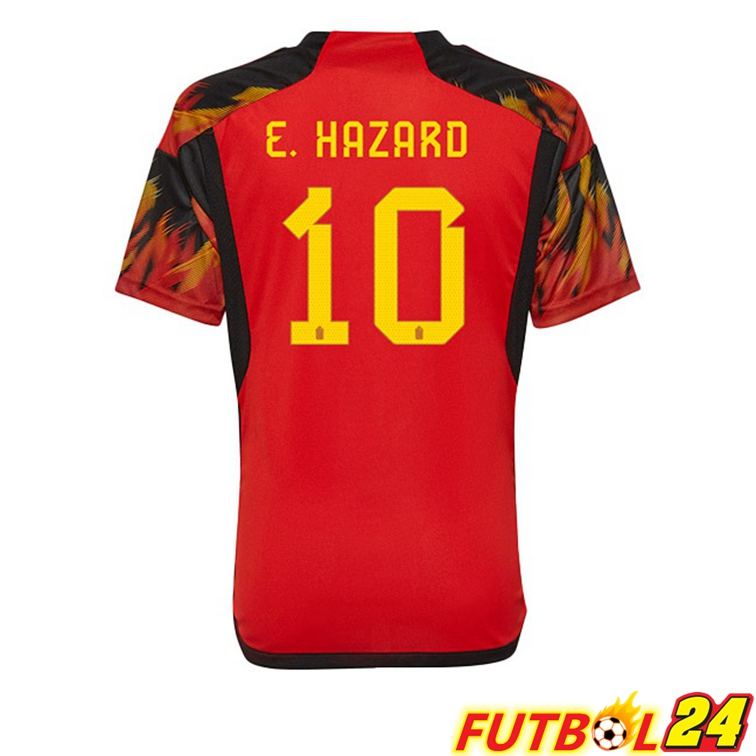 Camisetas De Futbol Belgica (E.HAZARD 10) Primera Rojo Copa Del Mundo 2022