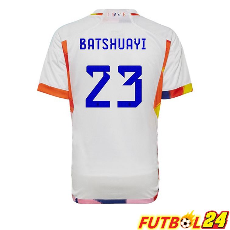 Camisetas De Futbol Belgica (BATSHUAYI 23) Segunda Blanco Copa Del Mundo 2022
