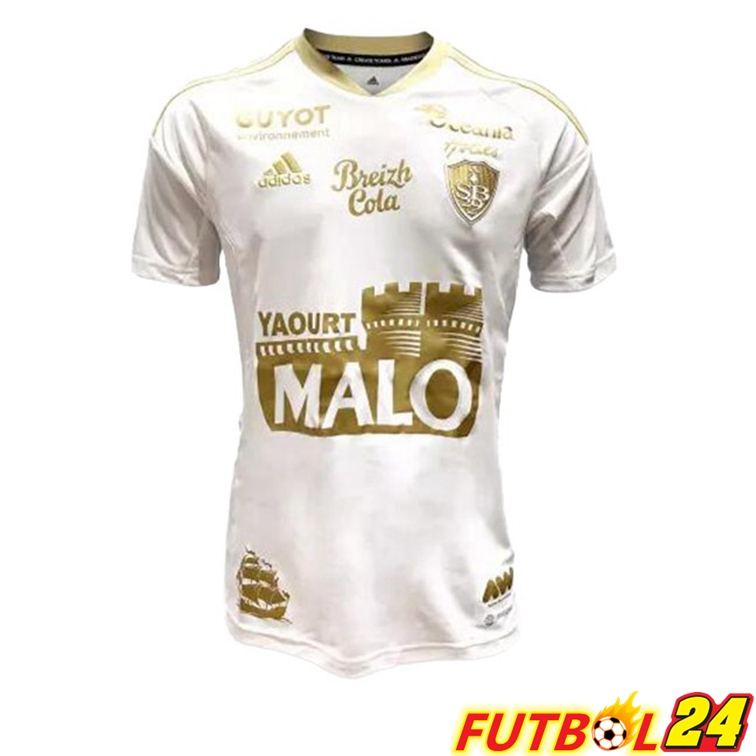 Camisetas De Futbol Stade Brestois Segunda Blanco 22/23