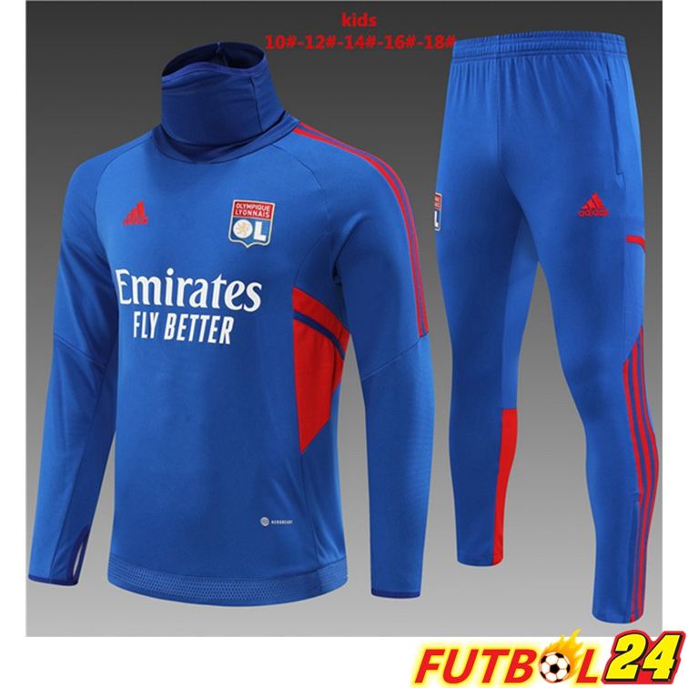 Chandal Futbol Lyon OL Cuello Alto Niño Azul 22/23