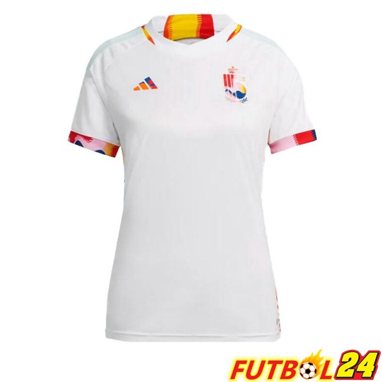 Camisetas De Futbol Belgica Mujer Segunda Blanco Copa Del Mundo 2022