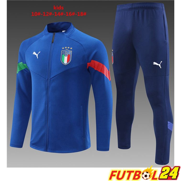 Chandal Equipos De Futbol - Chaqueta Italia Niño Azul 22/23