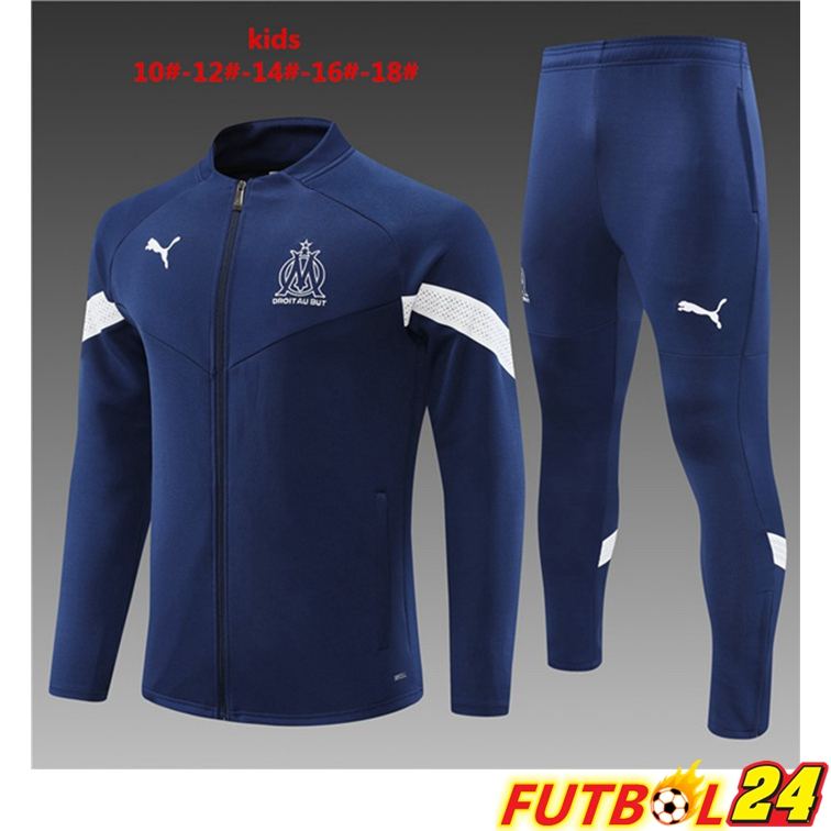 Chandal Equipos De Futbol - Chaqueta Marsella OM Niño Azul Royal 22/23