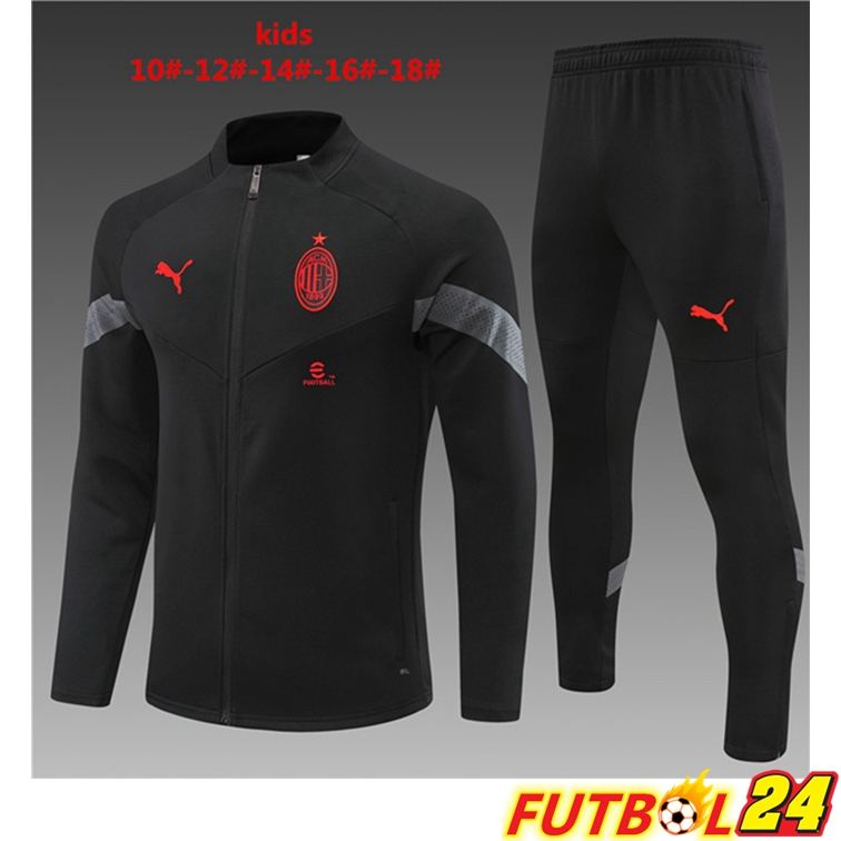 Chandal Equipos De Futbol - Chaqueta AC Milan Niño Negro 22/23