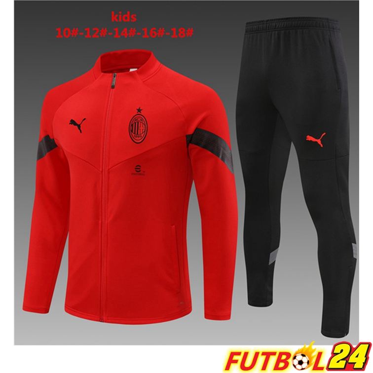 Chandal Equipos De Futbol - Chaqueta AC Milan Niño Rojo 22/23