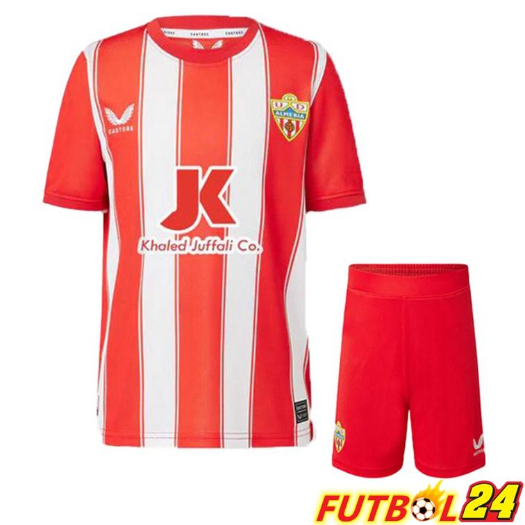 Camisetas De Futbol UD Almeria Ninos Primera Rojo Blanco 22/23