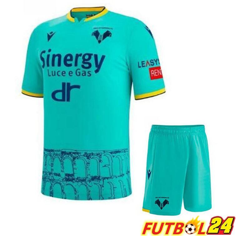 Camisetas De Futbol Hellas Verona Niño Tercera Verde 22/23