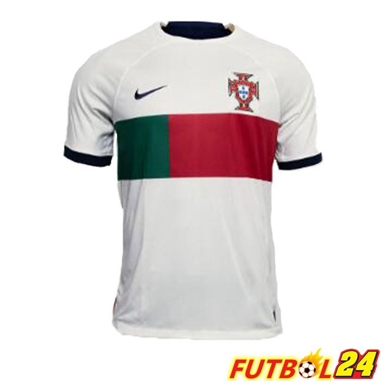 Camisetas De Futbol Portugal Mujer Segunda Blanco Rojo 22/23