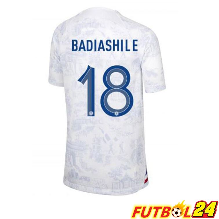 Camisetas De Futbol Francia (BADIASHILE 18) Segunda Blanco Copa Del Mundo 2022