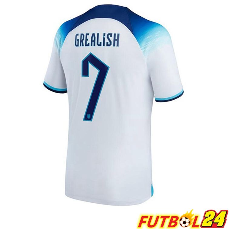 Camisetas De Futbol Inglaterra (GREALISH 7) Primera Blanco Copa Del Mundo 2022