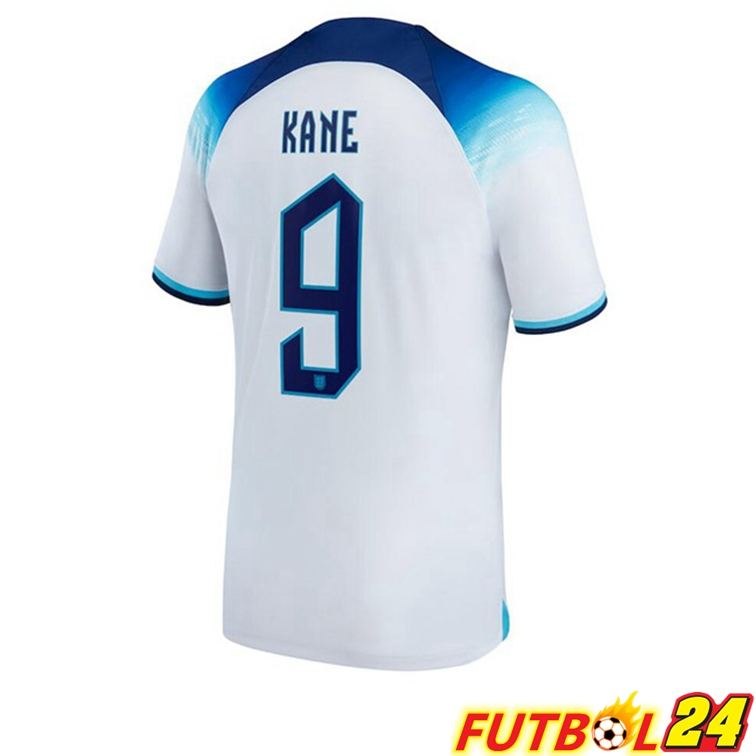 Camisetas De Futbol Inglaterra (KANE 9) Primera Blanco Copa Del Mundo 2022