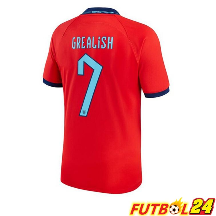 Camisetas De Futbol Inglaterra (GREALISH 7) Segunda Rojo Copa Del Mundo 2022