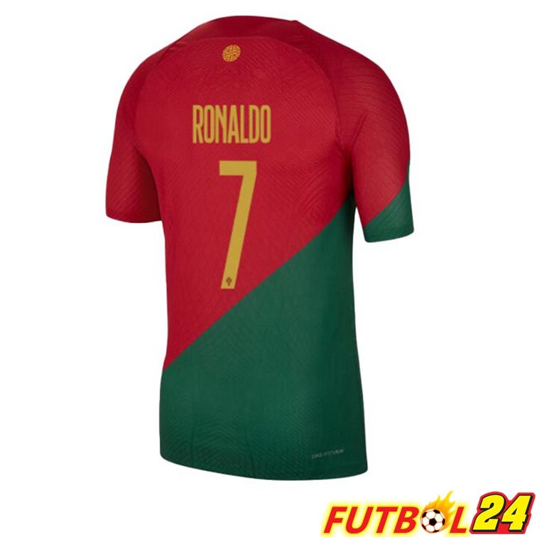 Camisetas De Futbol Portugal (RONALDO 7) Primera Rojo Verde Copa Del Mundo 2022