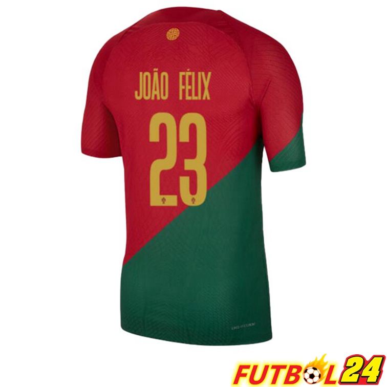 Camisetas De Futbol Portugal (JOÃO FÉLIX 23) Primera Rojo Verde Copa Del Mundo 2022