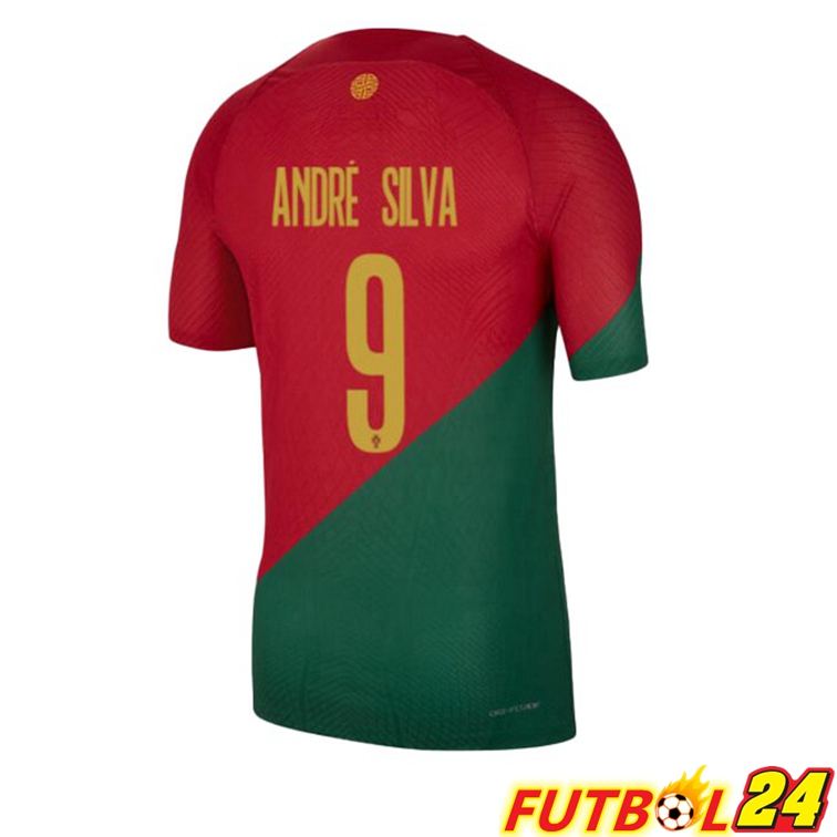 Camisetas De Futbol Portugal (ANDRÉ SILVA 9) Primera Rojo Verde Copa Del Mundo 2022