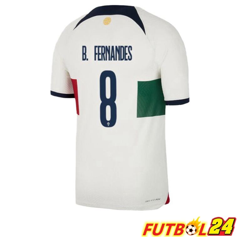 Camisetas De Futbol Portugal (J. MOUTINHO 8) Segunda Blanco Rojo Copa Del Mundo 2022