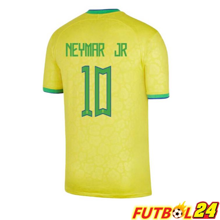 Camisetas De Futbol Brasil (NEYMAR JR 10) Primera Amarillo Copa Del Mundo 2022