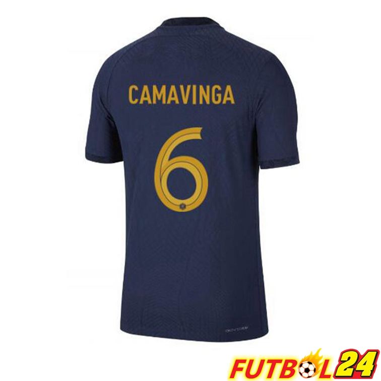 Camisetas De Futbol Francia (CAMAVINGA 6) Primera Azul Royal Copa Del Mundo 2022