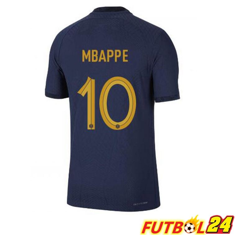 Camisetas De Futbol Francia (MBAPPE 10) Primera Azul Royal Copa Del Mundo 2022
