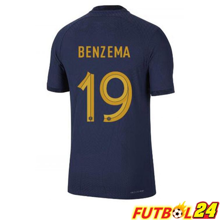Camisetas De Futbol Francia (BENZEMA 19) Primera Azul Royal Copa Del Mundo 2022