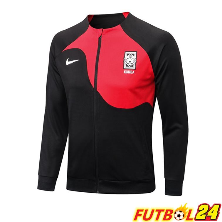 Chaquetas Futbol Corea Negro Rojo 22/23